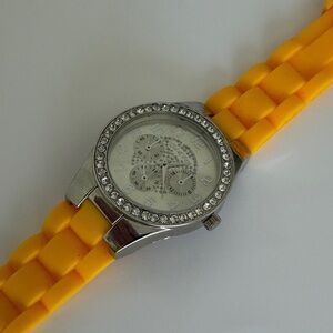 Cici & Faye Silver and Yellow Wearable Watch